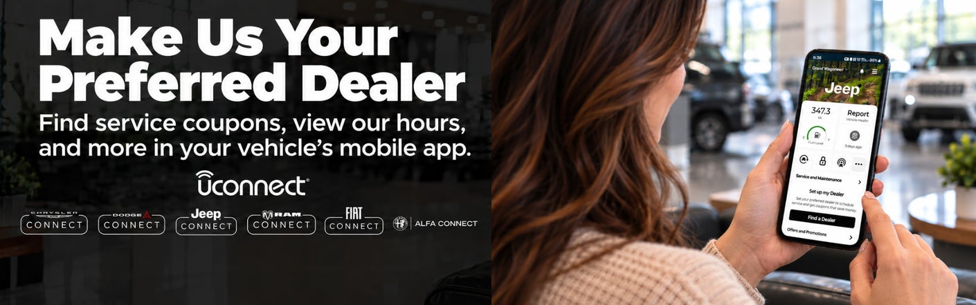 uconnect® make us your preferred dealer | University Chrysler Dodge Jeep Ram- Sealy in Sealy TX